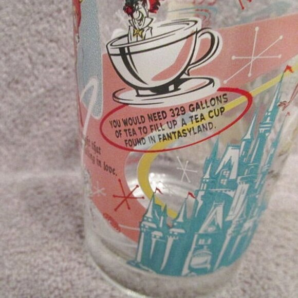 Vtg DISNEY World 100 Years of MAGIC Drinking GLASS Atomic Starburst HATTER Bambi - Picture 5 of 10